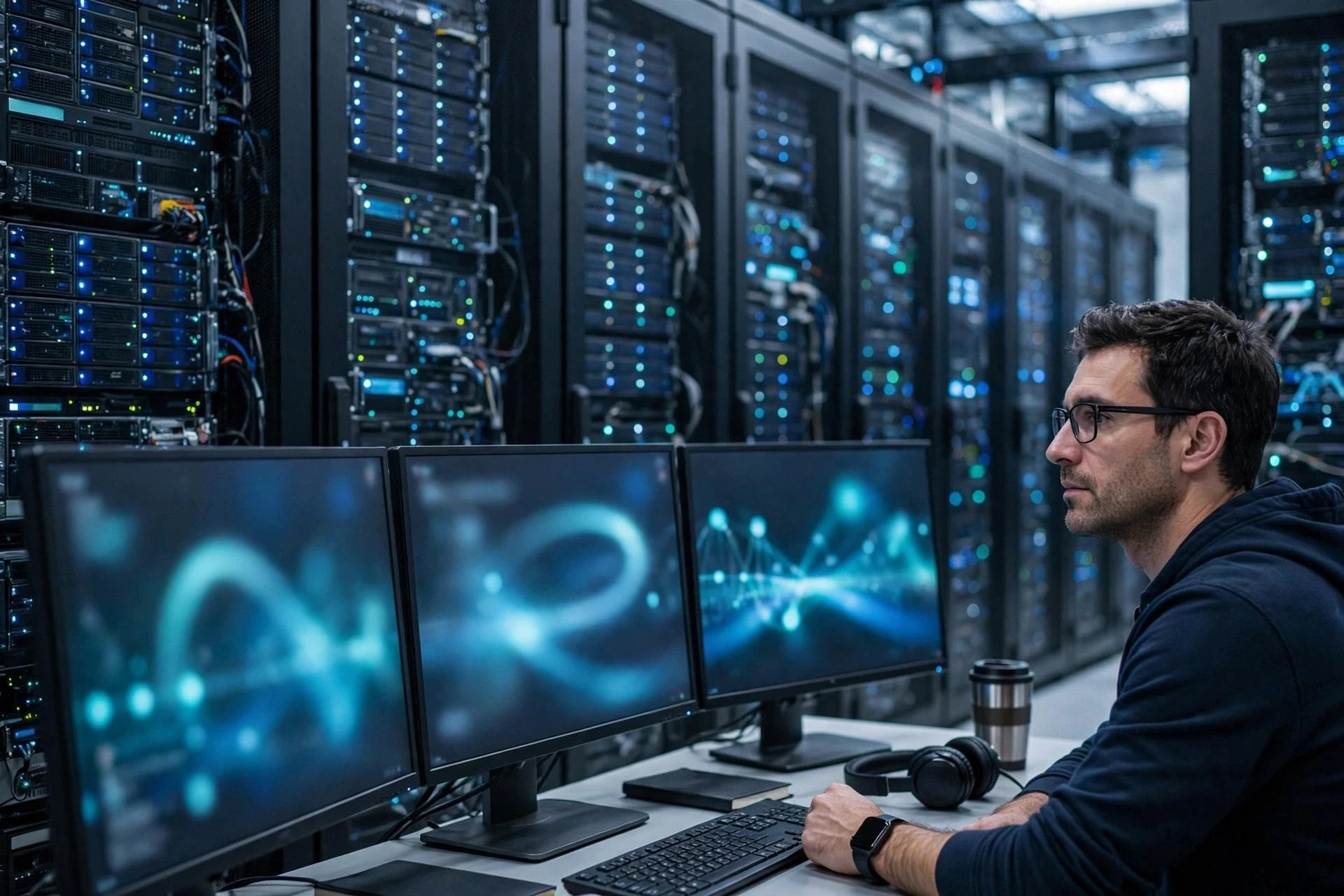 Developer monitoring database latency in data center