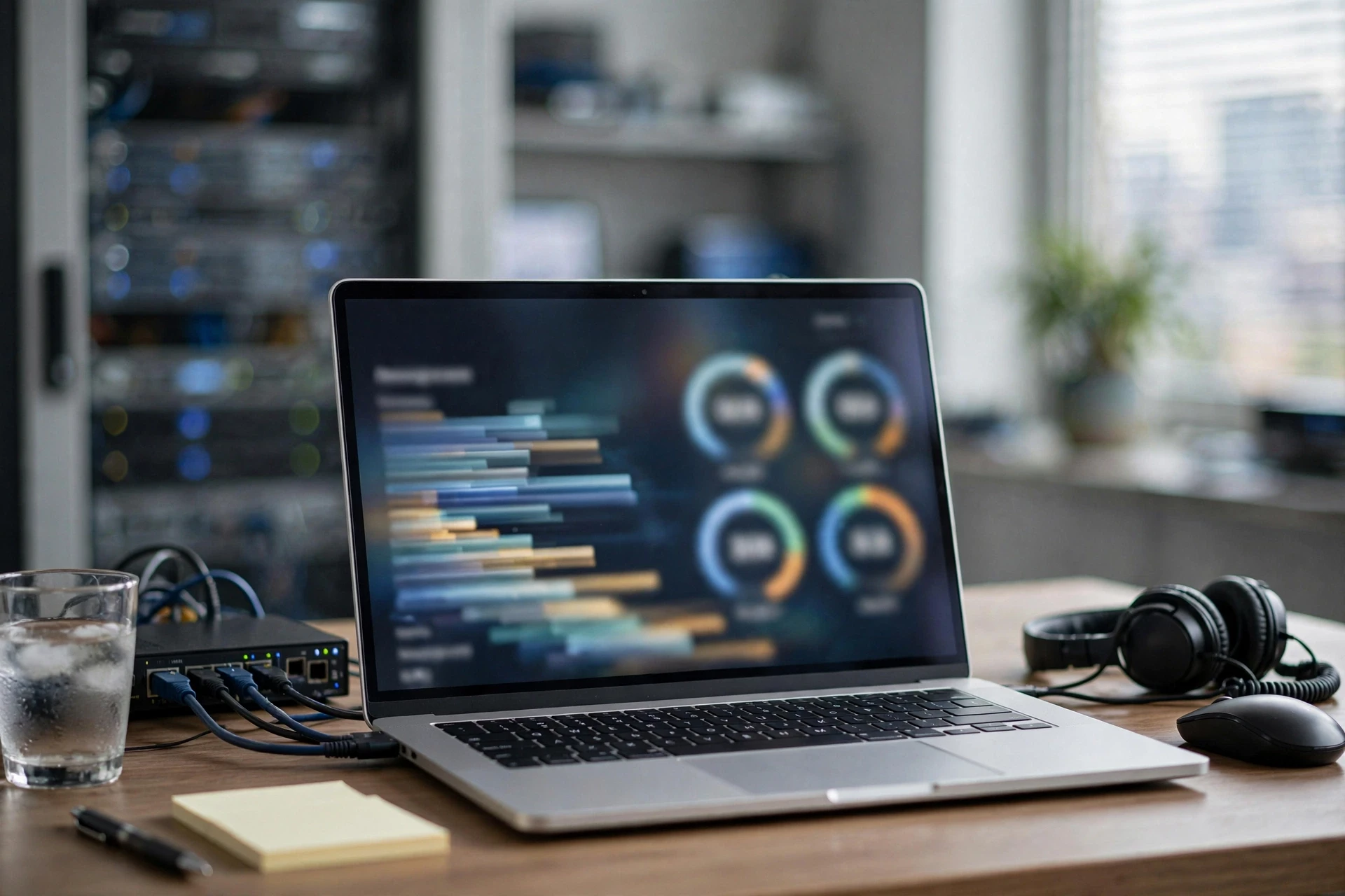 A developer's dashboard displaying server performance metrics