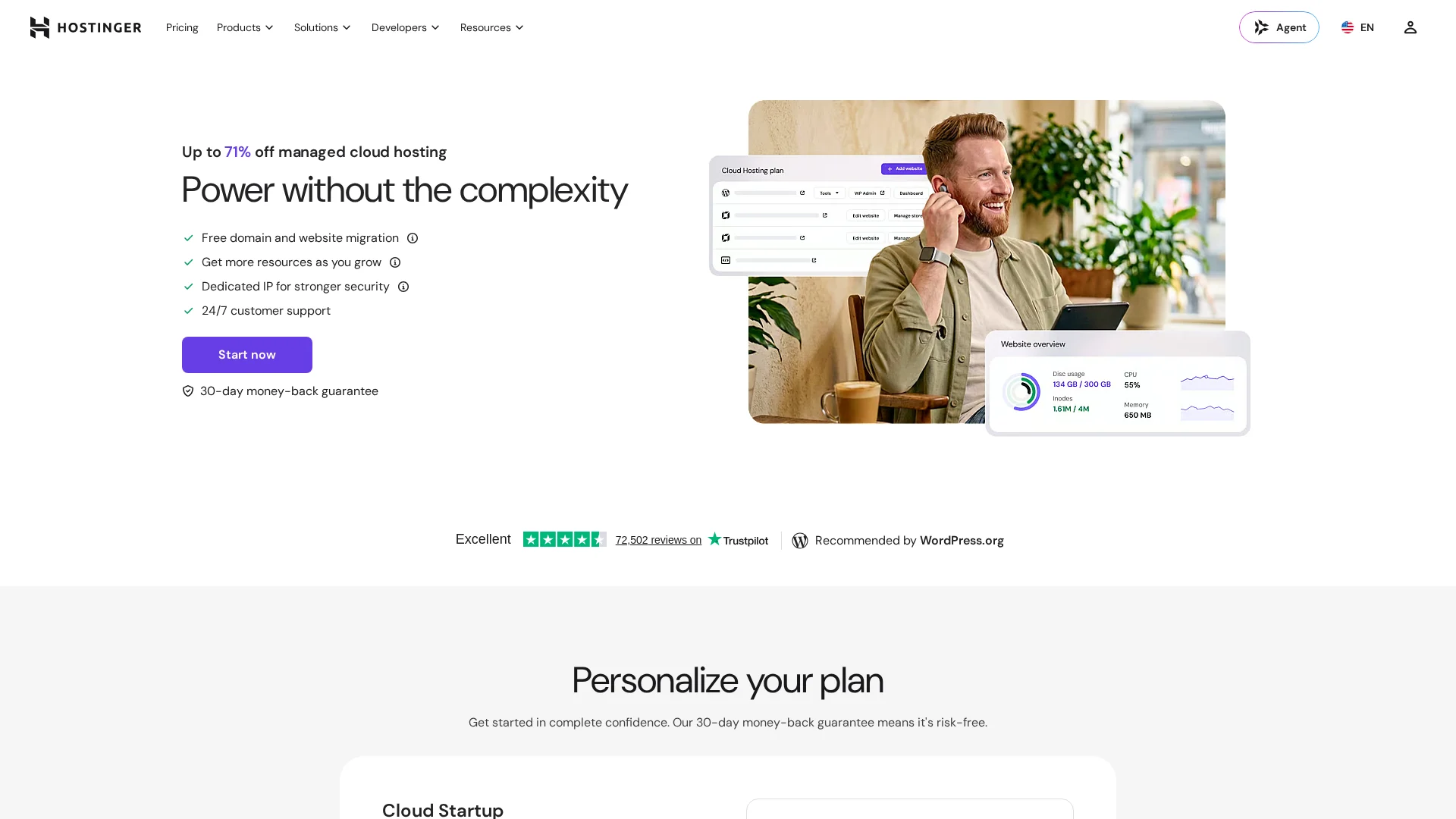 Hostinger Cloud Startup