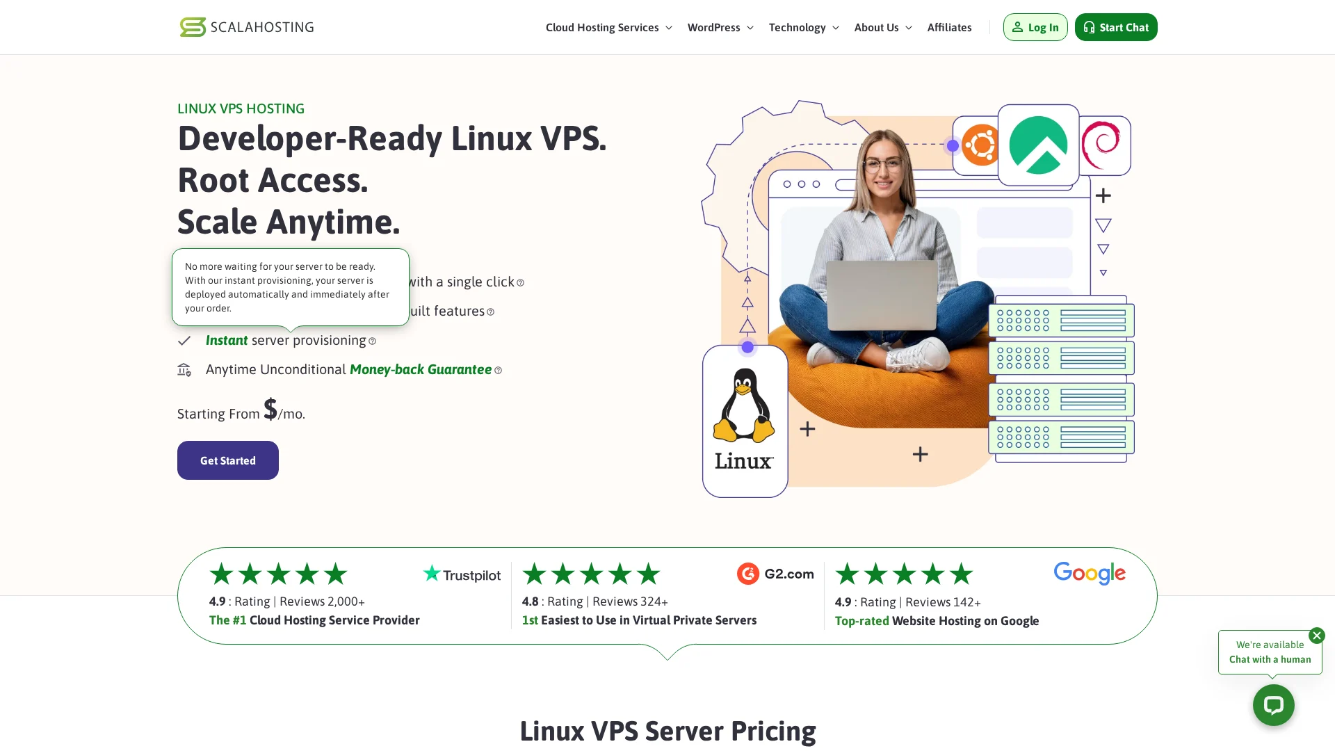 ScalaHosting Linux VPS