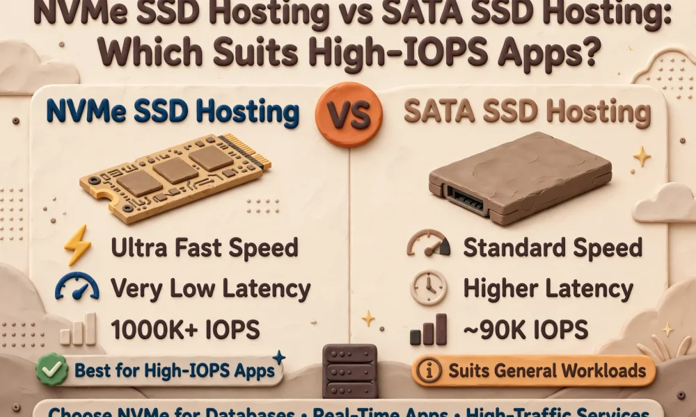 NVMe SSD Hosting vs SATA SSD Hosting: Which Suits High-IOPS Apps?